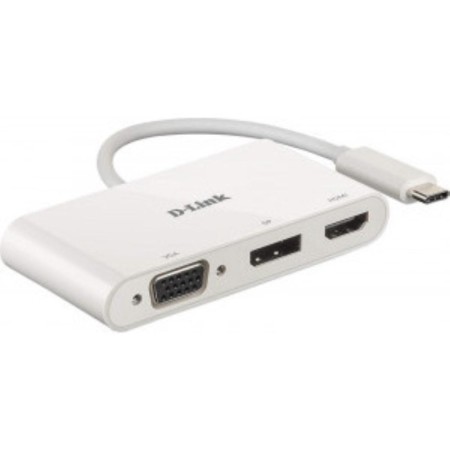 D-Link DUB-V310 3-in-1 USB-C Hub with HDMI, VGA and DisplayPort DUB-V310 ,1* USB-C connector , 1* HDMI Port, 1* VGA, 1* DisplayP